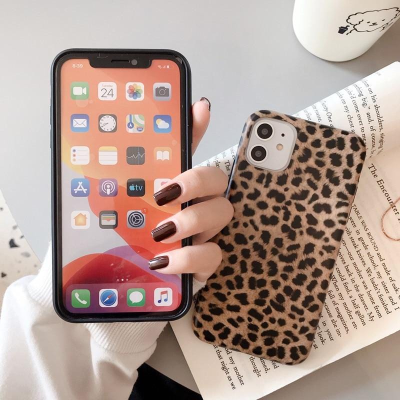 Leopard Print Lanyard iPhone Case