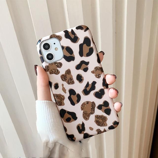 Leopard Print Lanyard iPhone Case