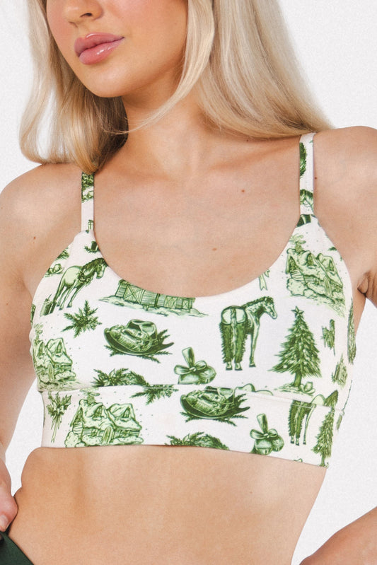 The Western Wonderland | Western Toile Boob Hammock™ Scoop Bralette