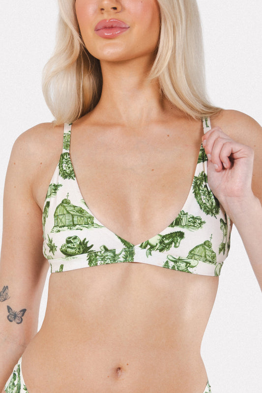 The Western Wonderland | Western Toile Boob Hammock™ Triangle Bralette