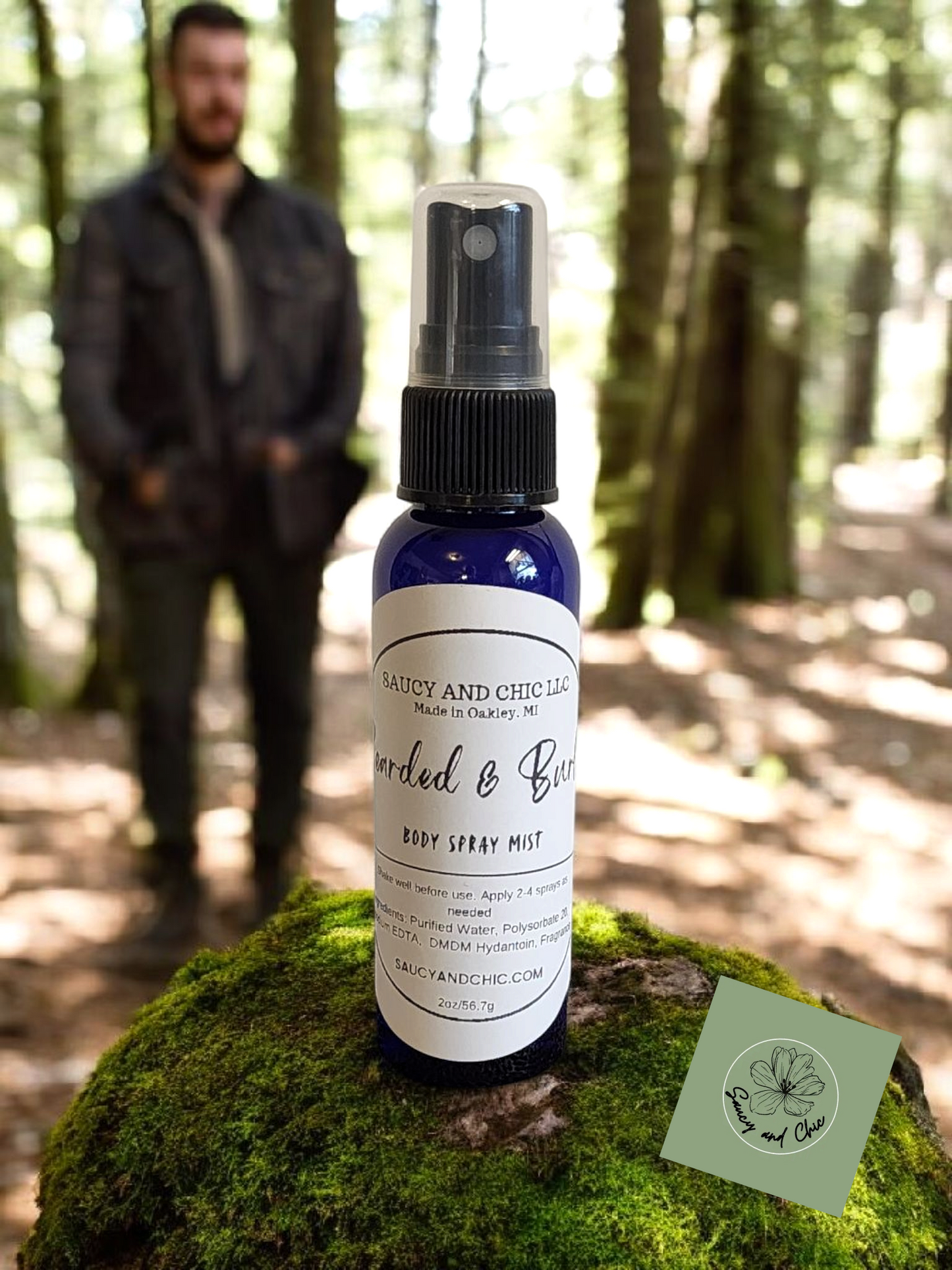 Bearded & Burly Body Mist – Bold, Woody & Masculine Fragrance for Men