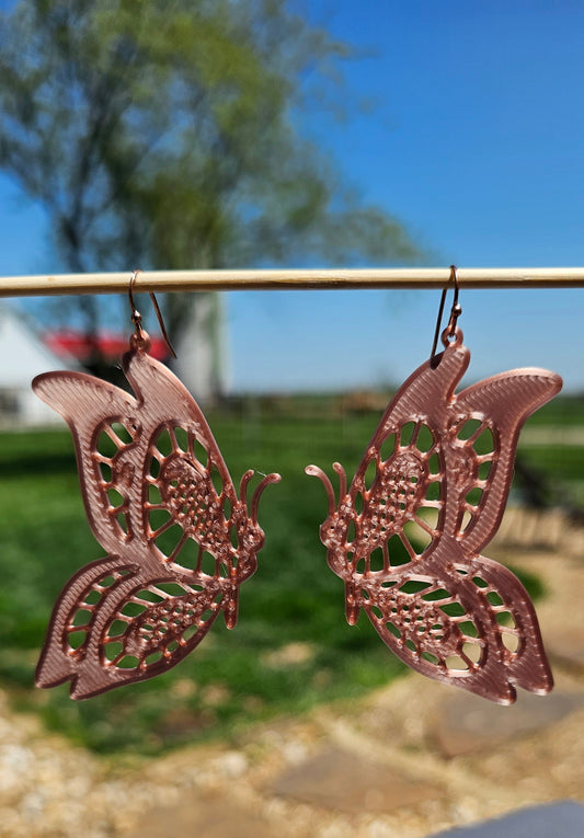 3D Print Butterfly Boho Earrings