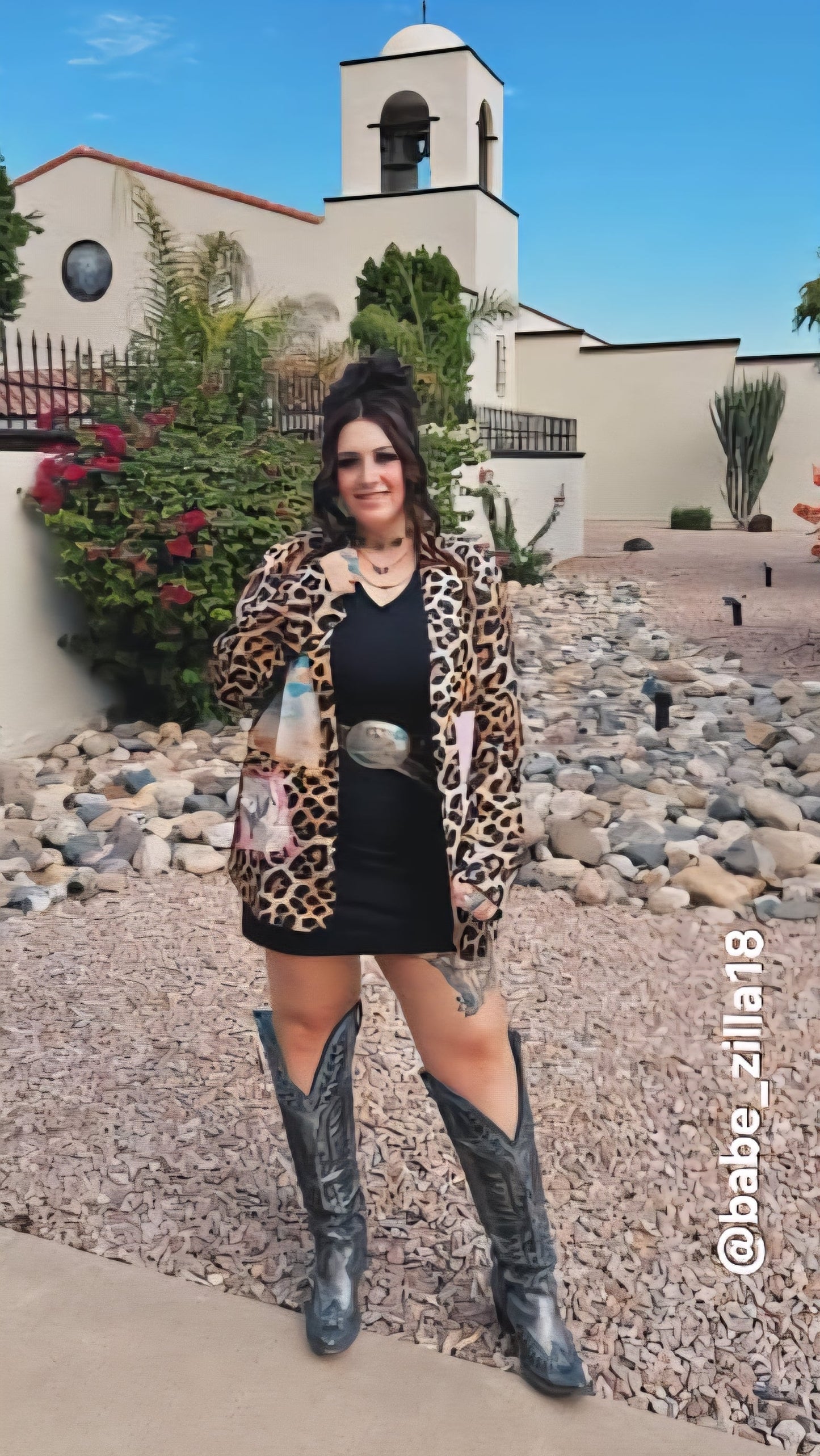 Baha Ranch Retro Pop Western Wild West Leopard Blazer