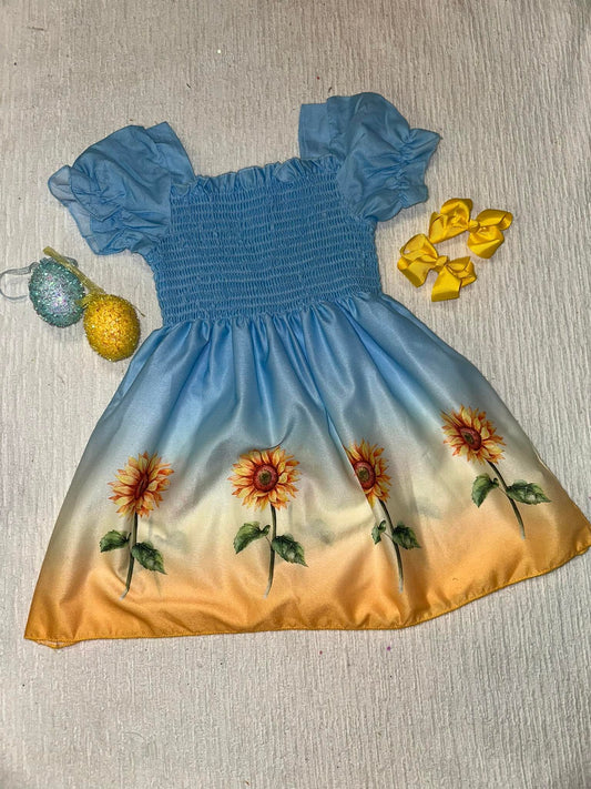 Blue Flowered Dress