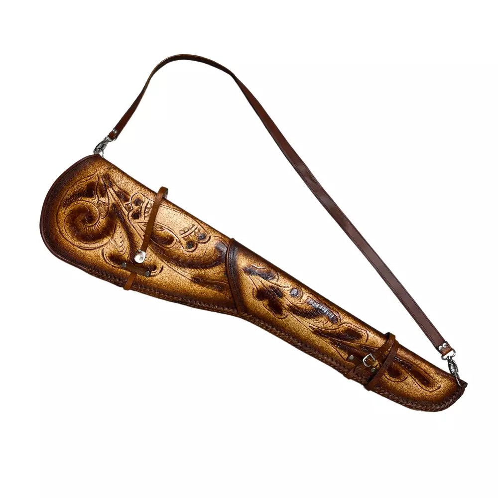 Mexican Leather Rifle Scabbard / Shotgun Sleeve- Brown