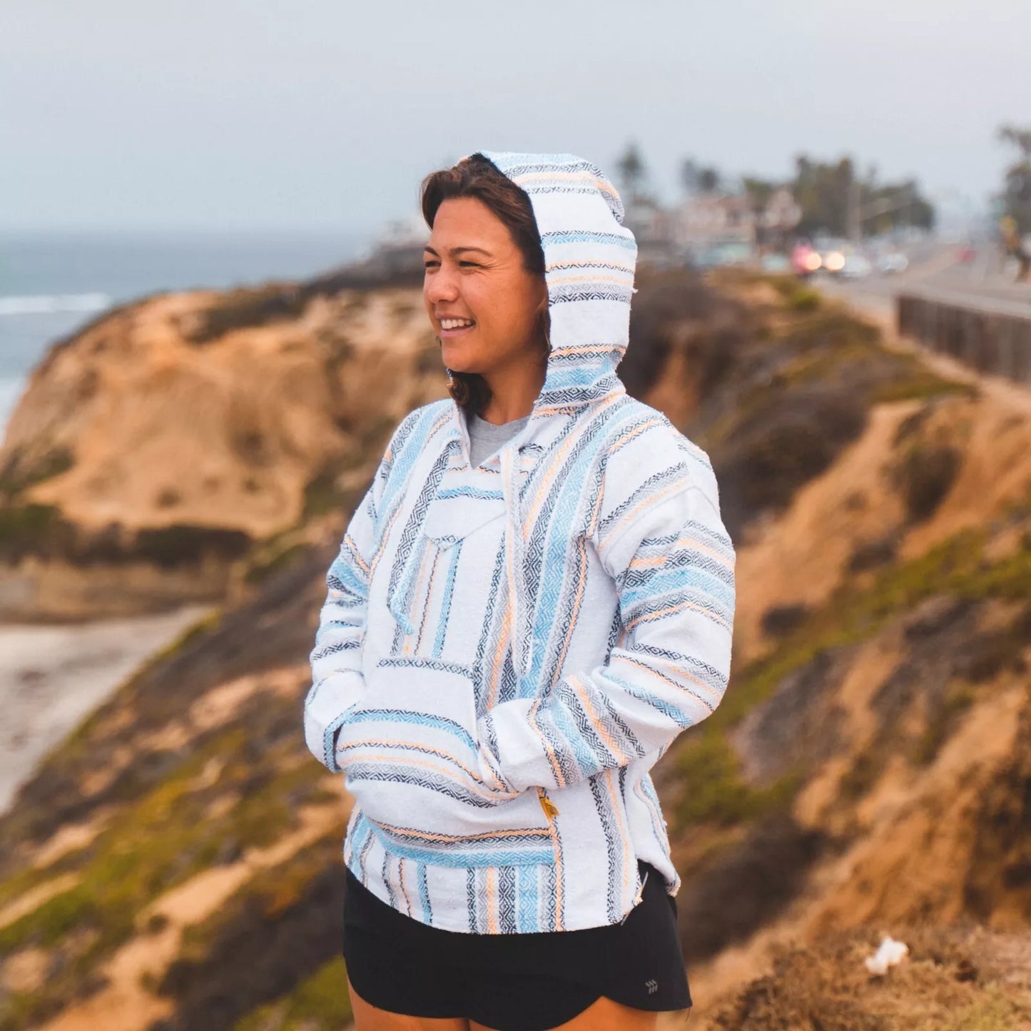 Baja Hoodie Mexican Pullover Sweater - Diamante