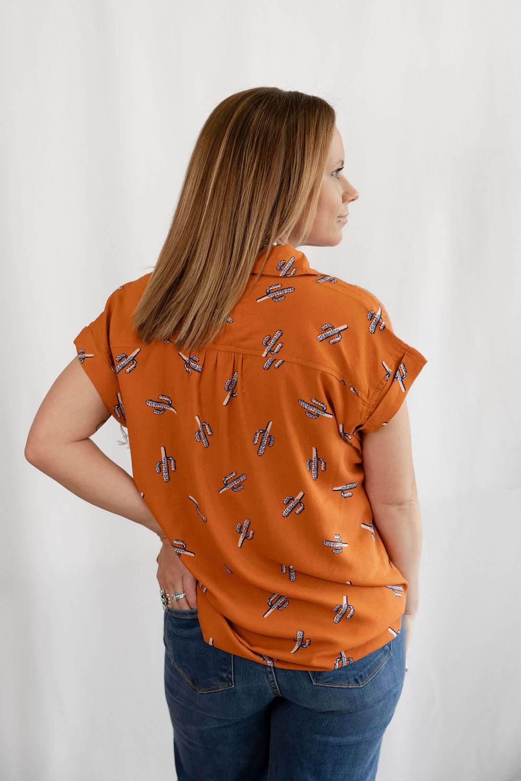Saguaro Sunset Button Up Blouse