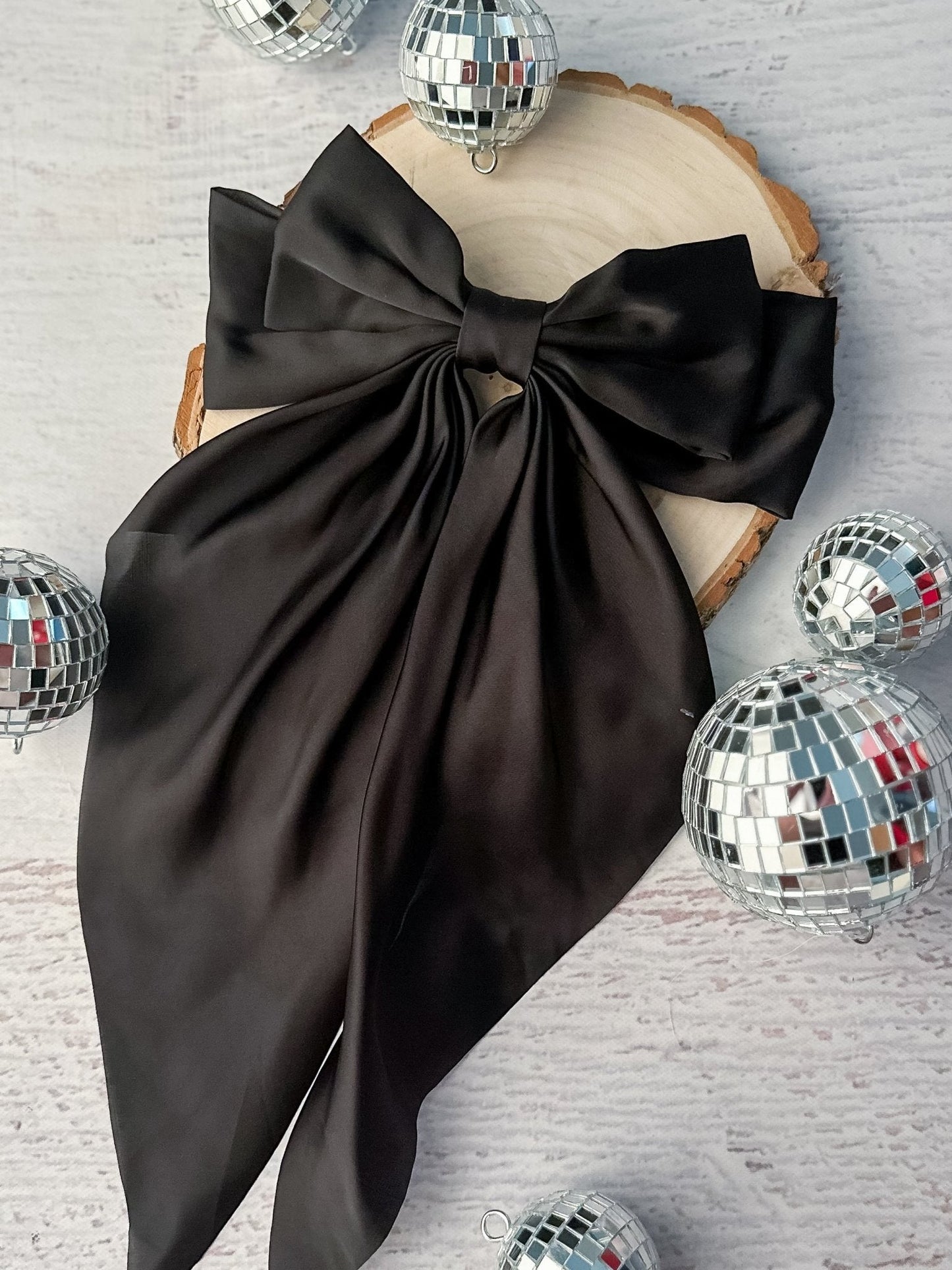 Satin Coquette Bows - French Clip - 8"