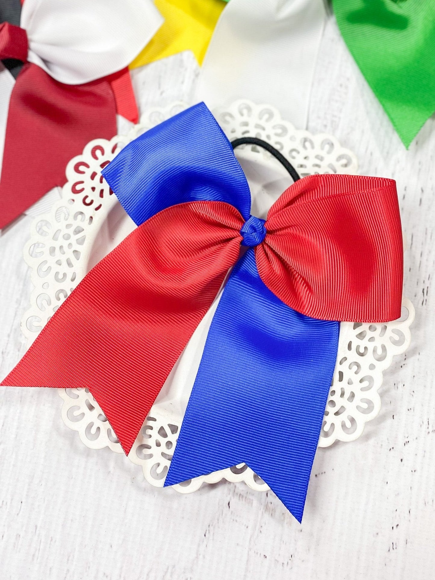 School Spirit Cheer Bows - Pony O - 6"