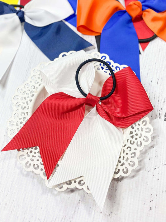 School Spirit Cheer Bows - Pony O - 6"