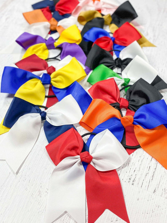 School Spirit Cheer Bows - Pony O - 6"
