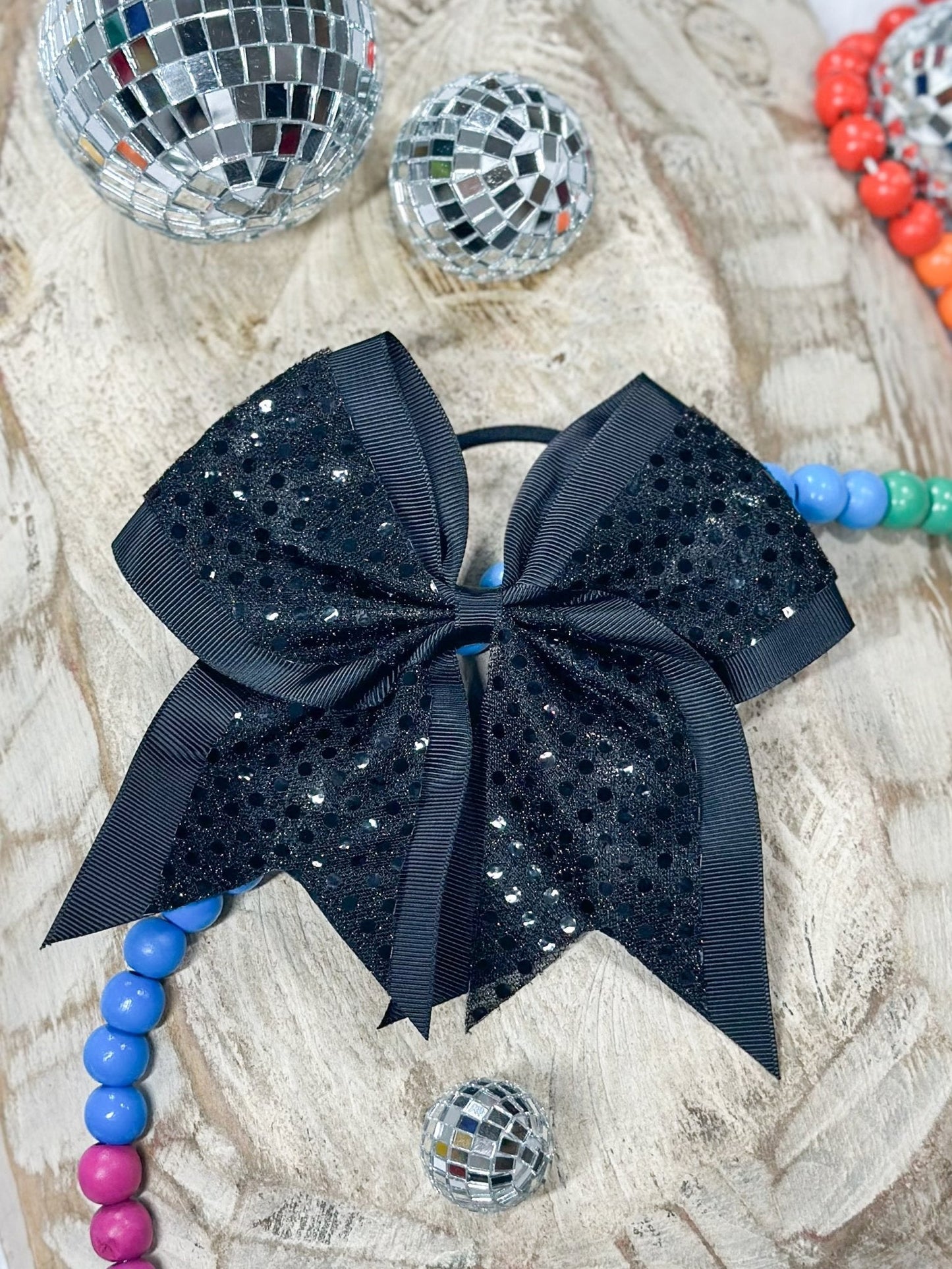 Sequin Cheer Hair Bows