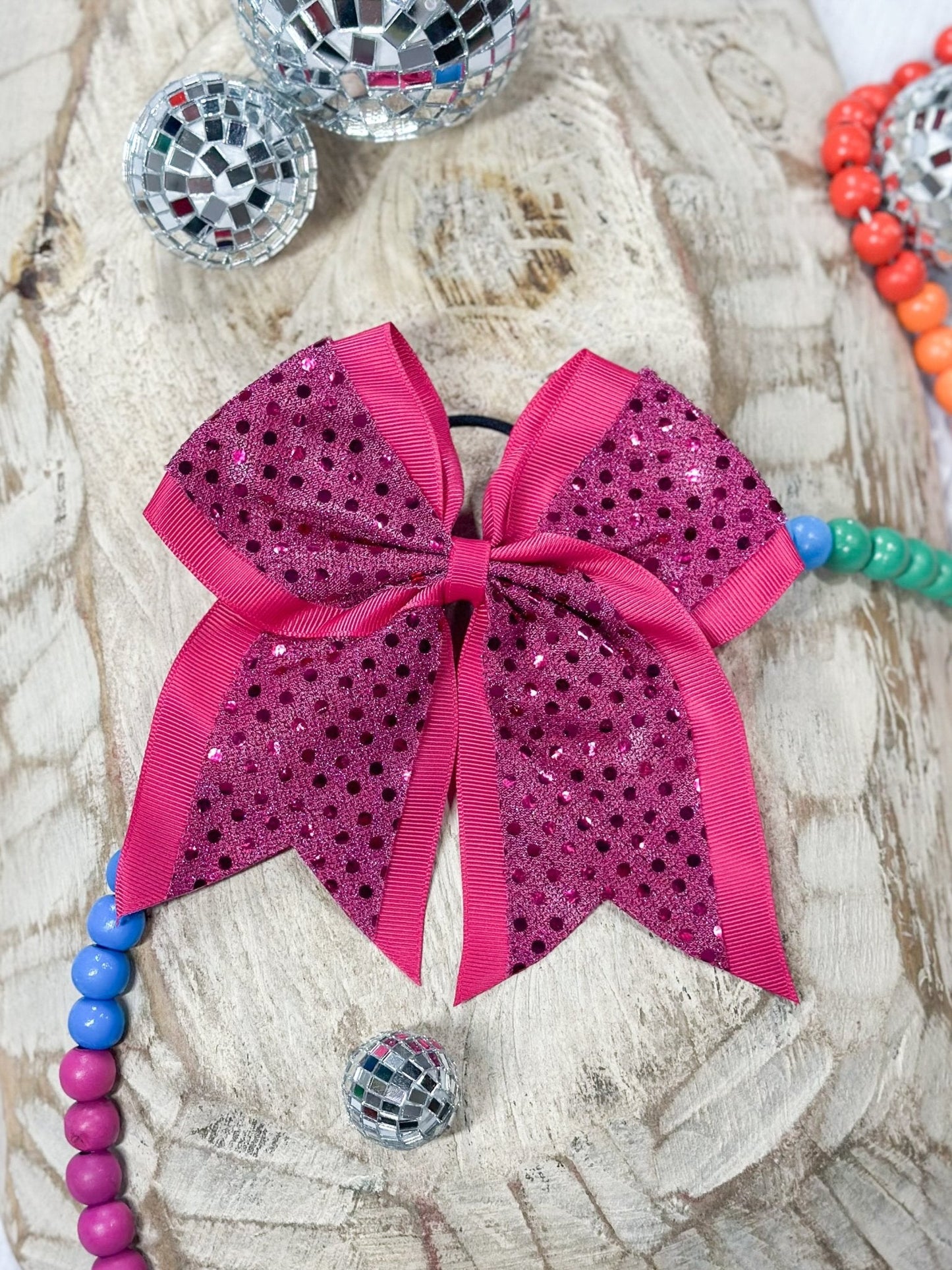 Sequin Cheer Hair Bows