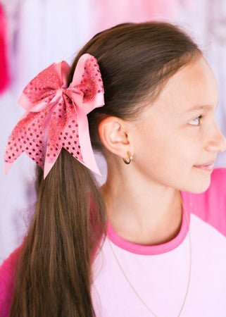 Sequin Cheer Hair Bows