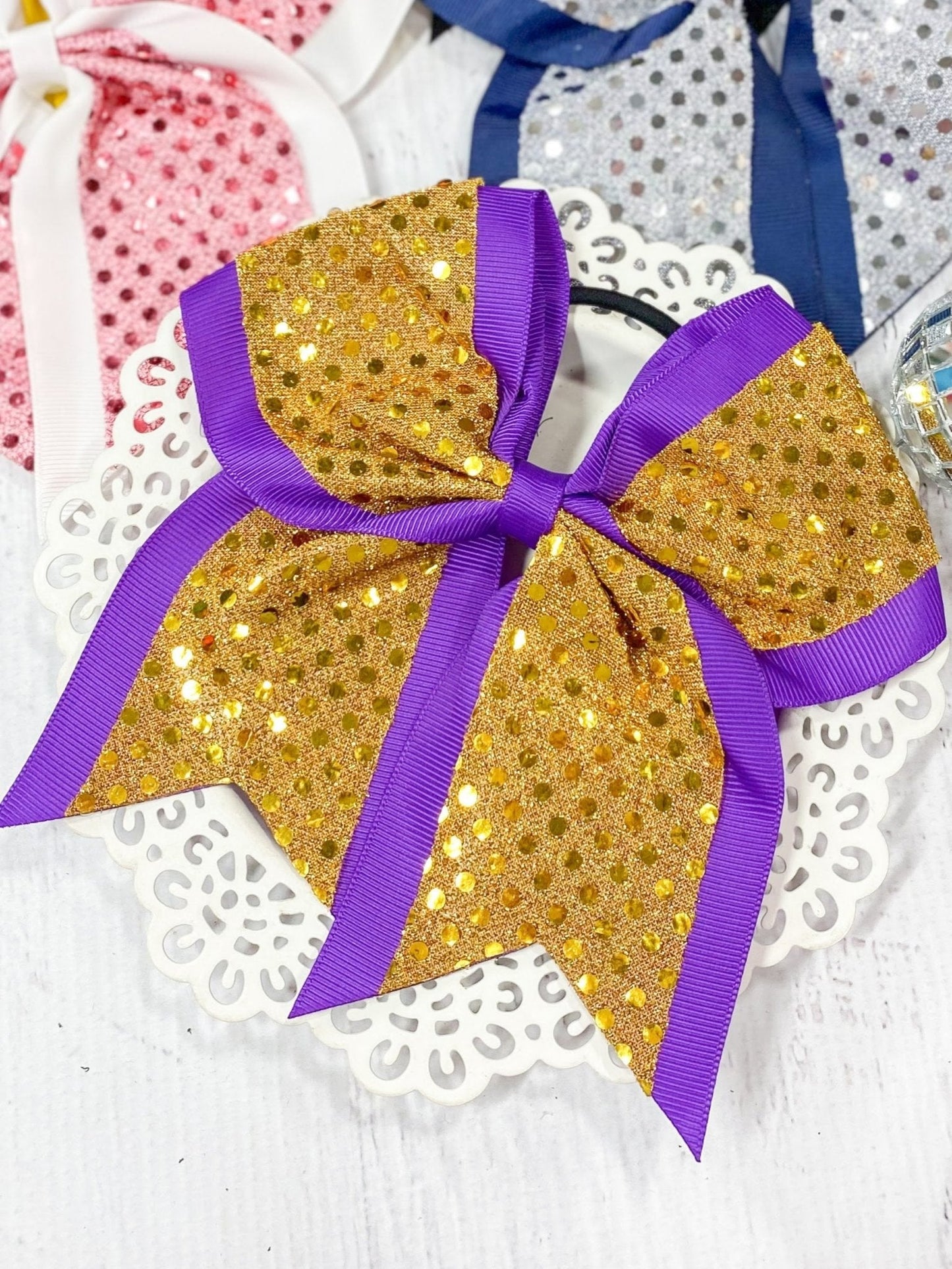Sequin School Spirit Cheer Bow - Pony-O