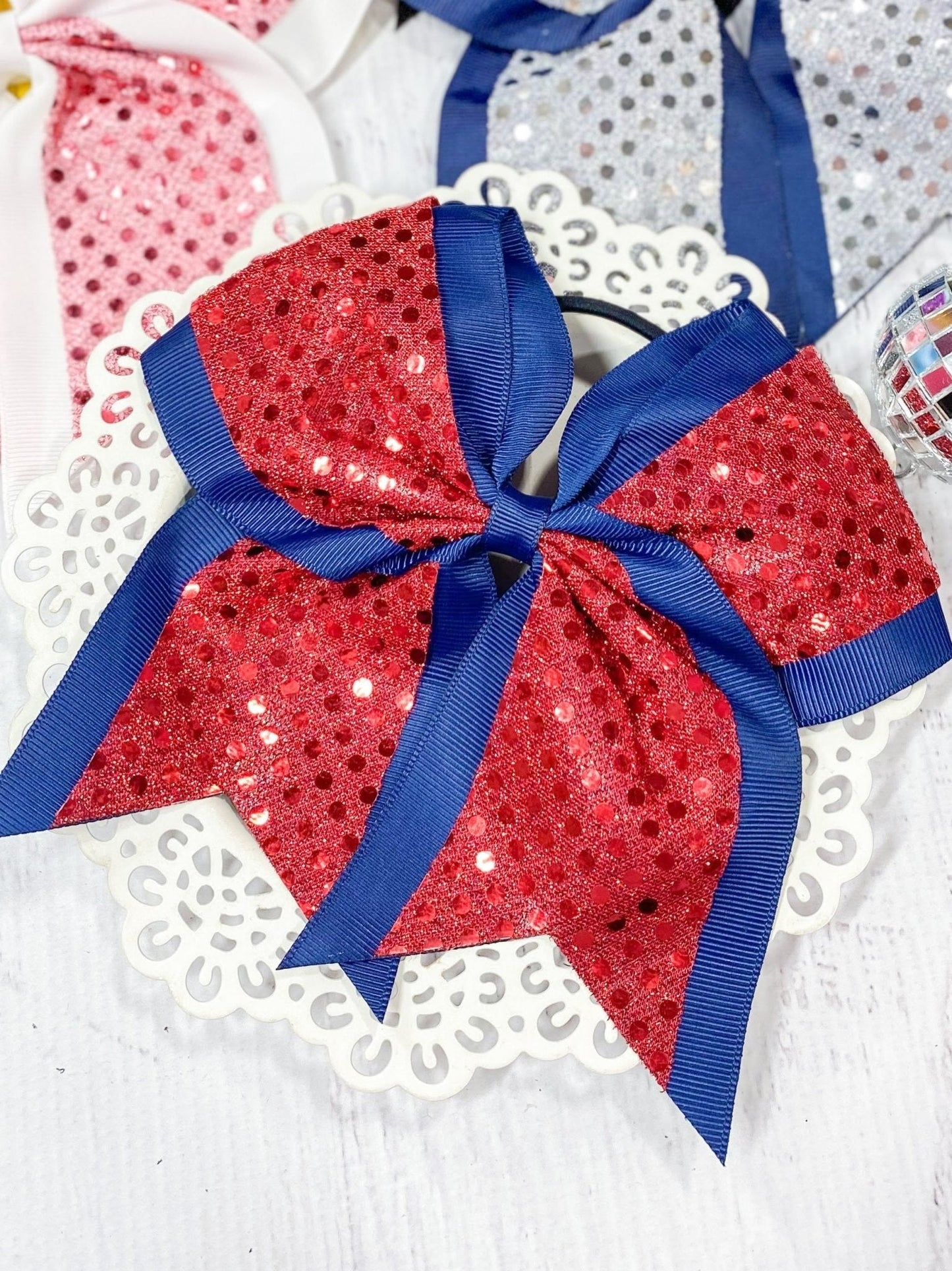 Sequin School Spirit Cheer Bow - Pony-O