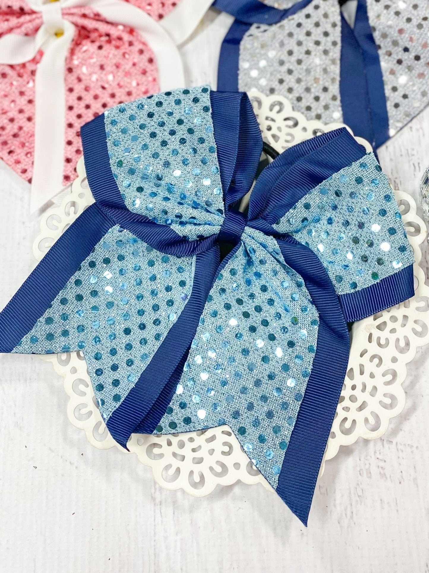 Sequin School Spirit Cheer Bow - Pony-O