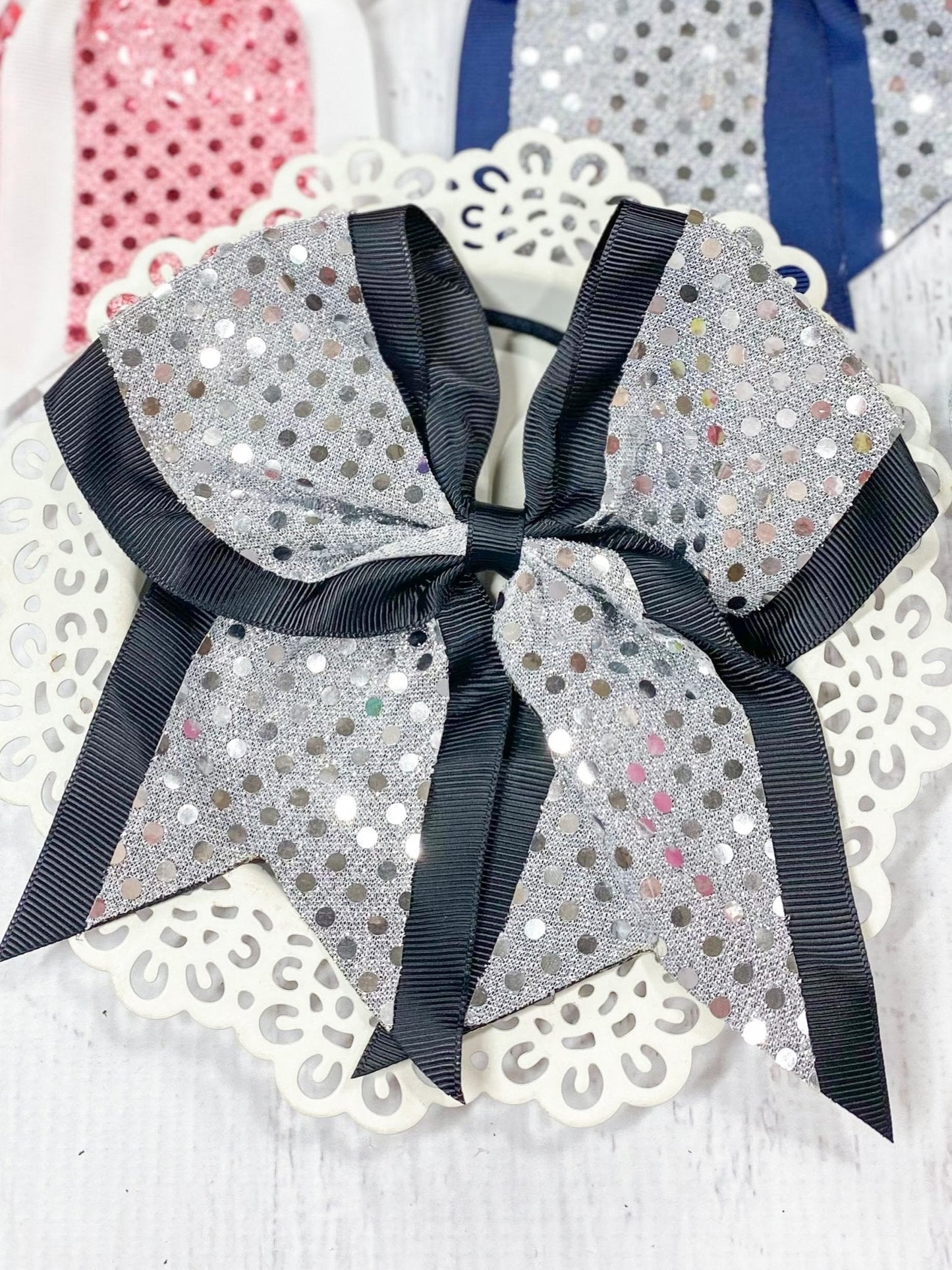 Sequin School Spirit Cheer Bow - Pony-O