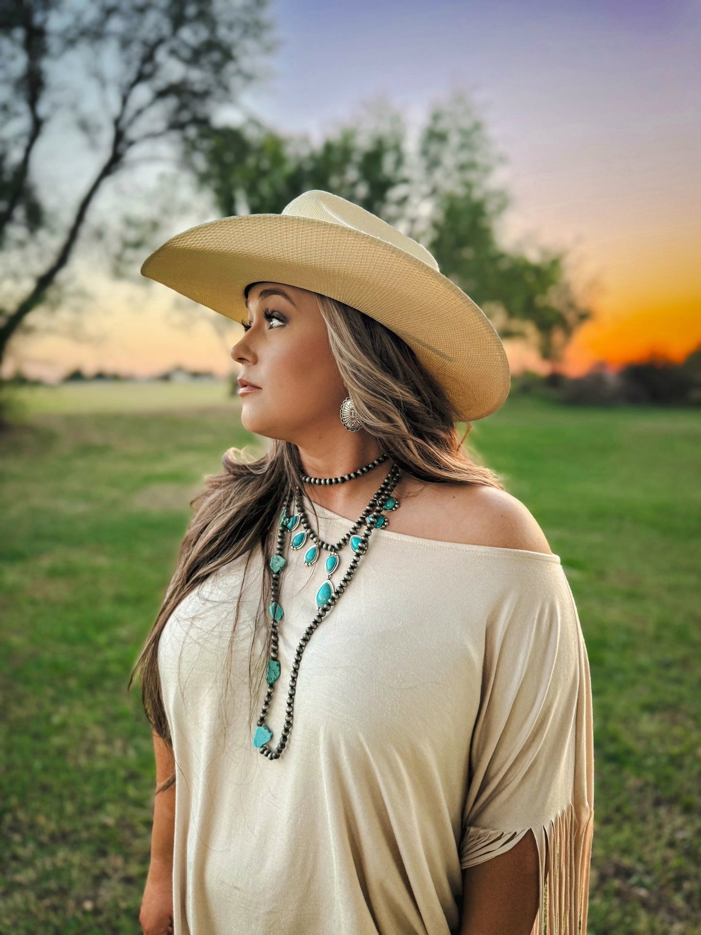 Showstopper Fringe Top - Oat