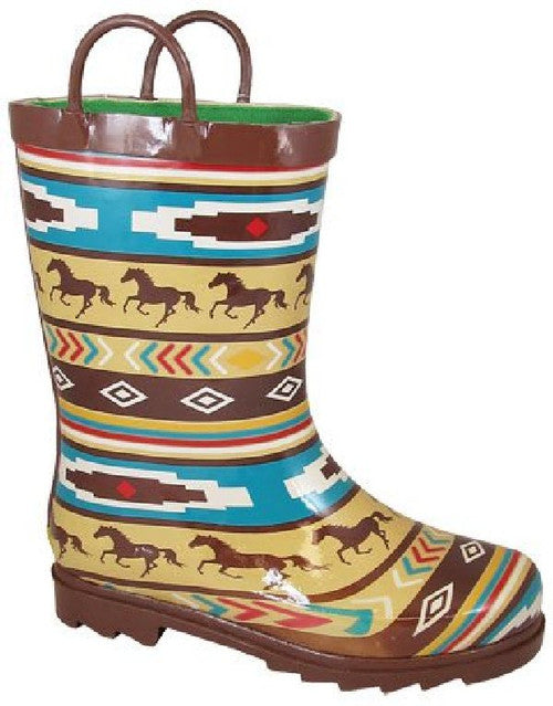 Kids Smoky Mountain Riverbend Rubber Rain Boots