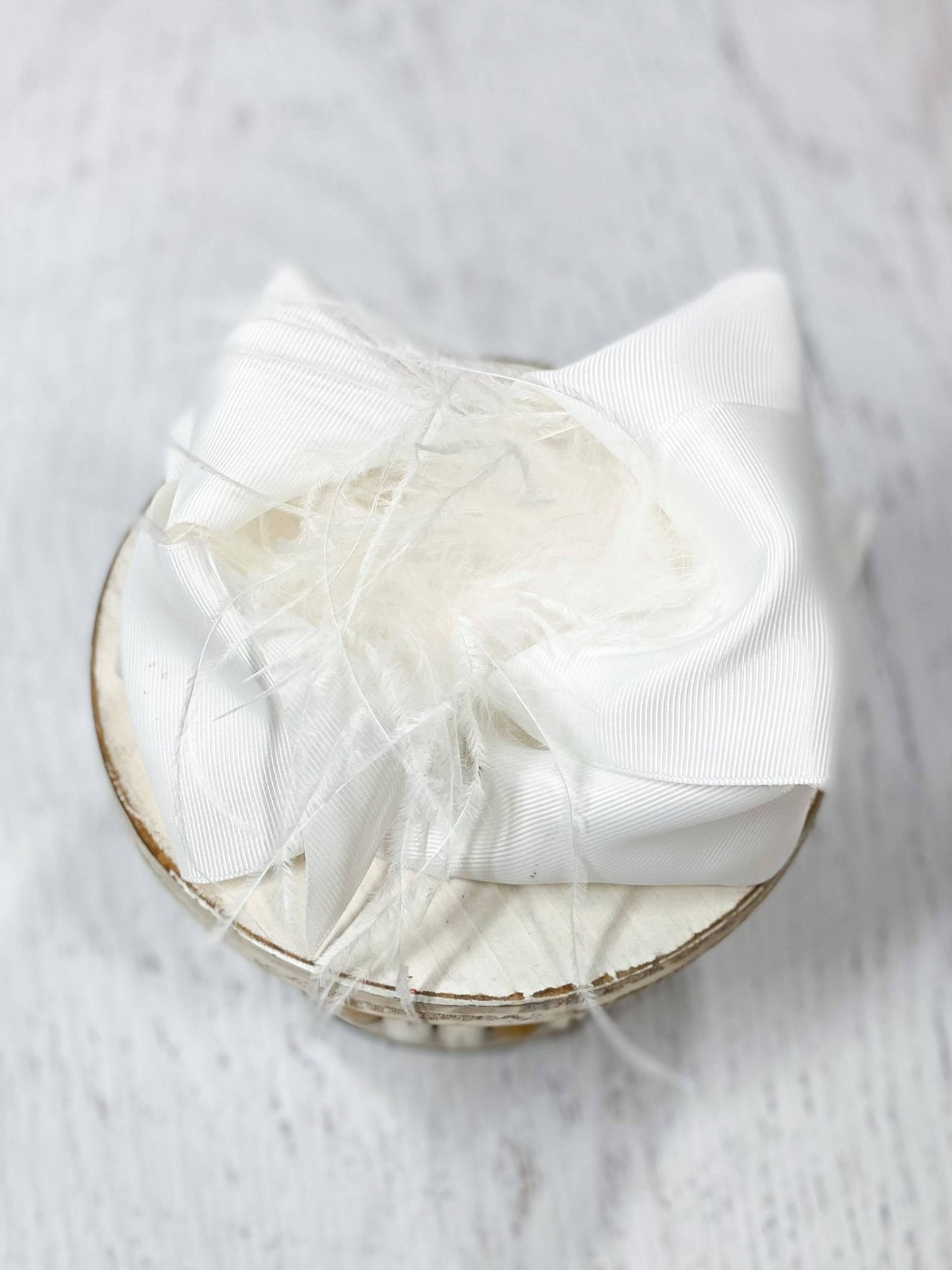 Solid Feather Puff Looped Knot Hair Bow - Alligator Clip - 5.5"