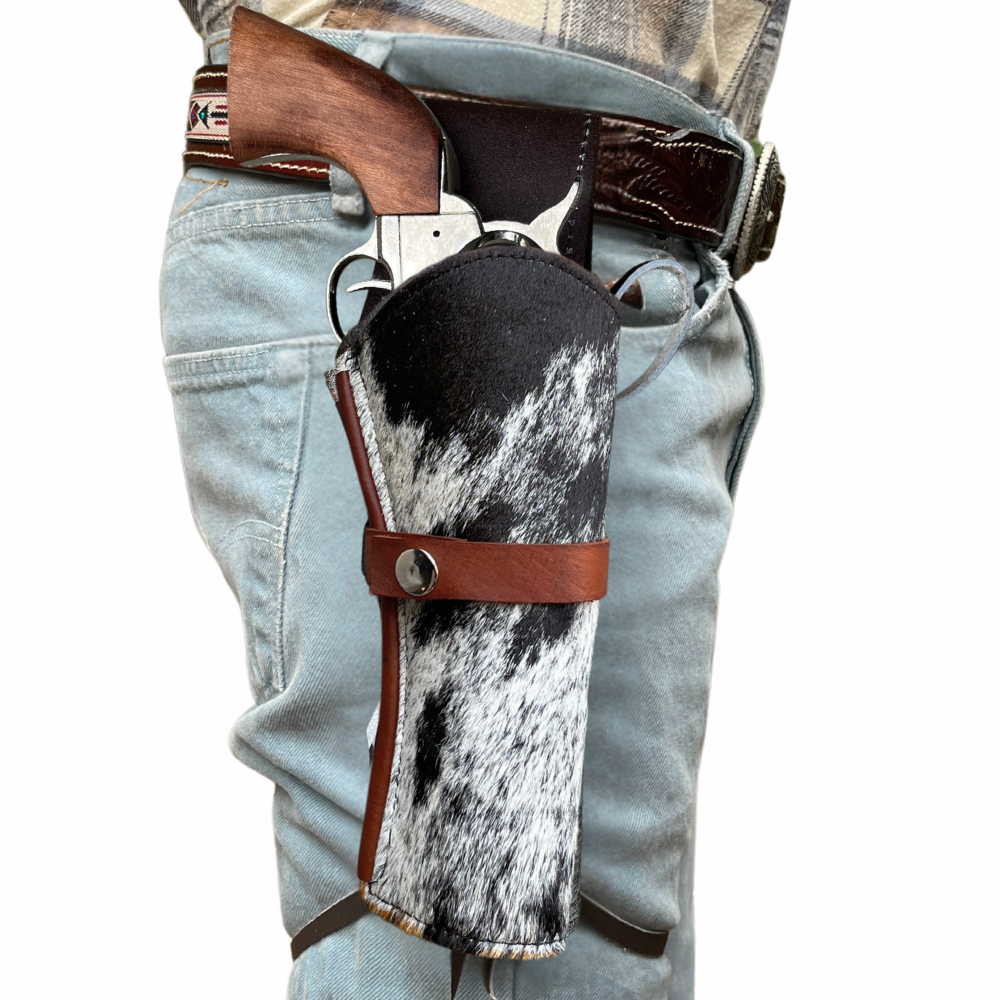 Hip Draw Western Holster | Real Cowhide - Speckled