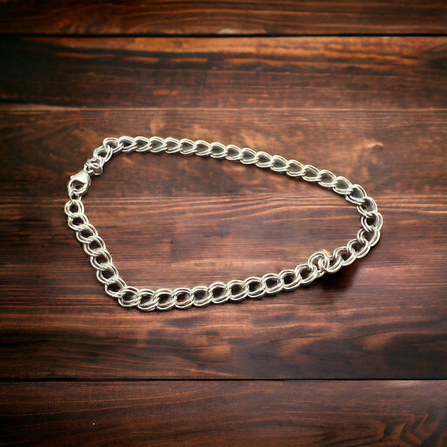 Sterling Charm Bracelet - 4.2 mm width - 7 inch length