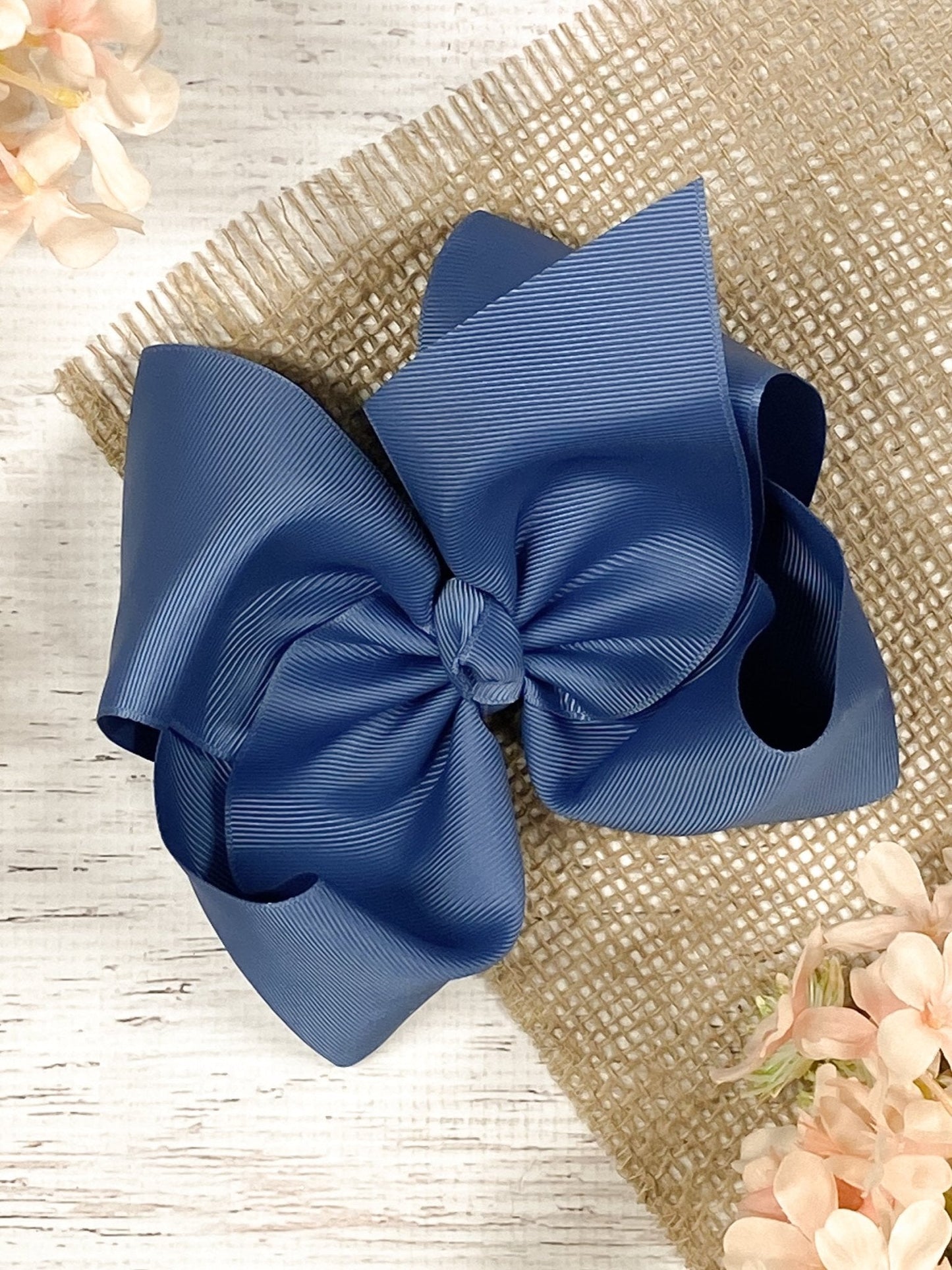 Texas Size Grosgrain Hair Bow - Alligator Clip - 6.5" - 36 colors