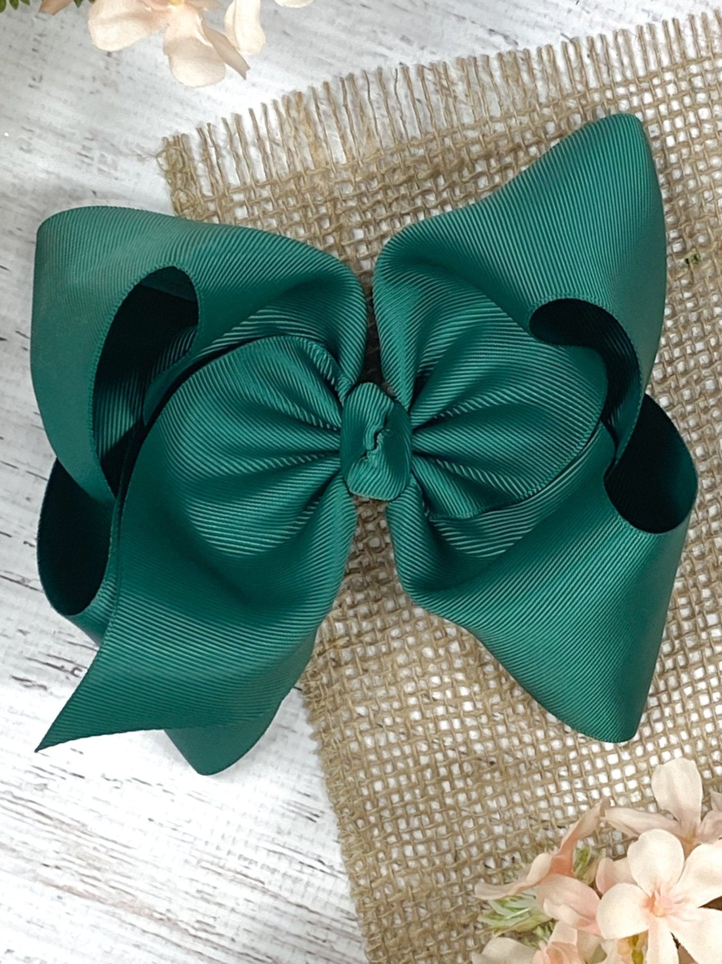 Texas Size Grosgrain Hair Bow - Alligator Clip - 6.5" - 36 colors
