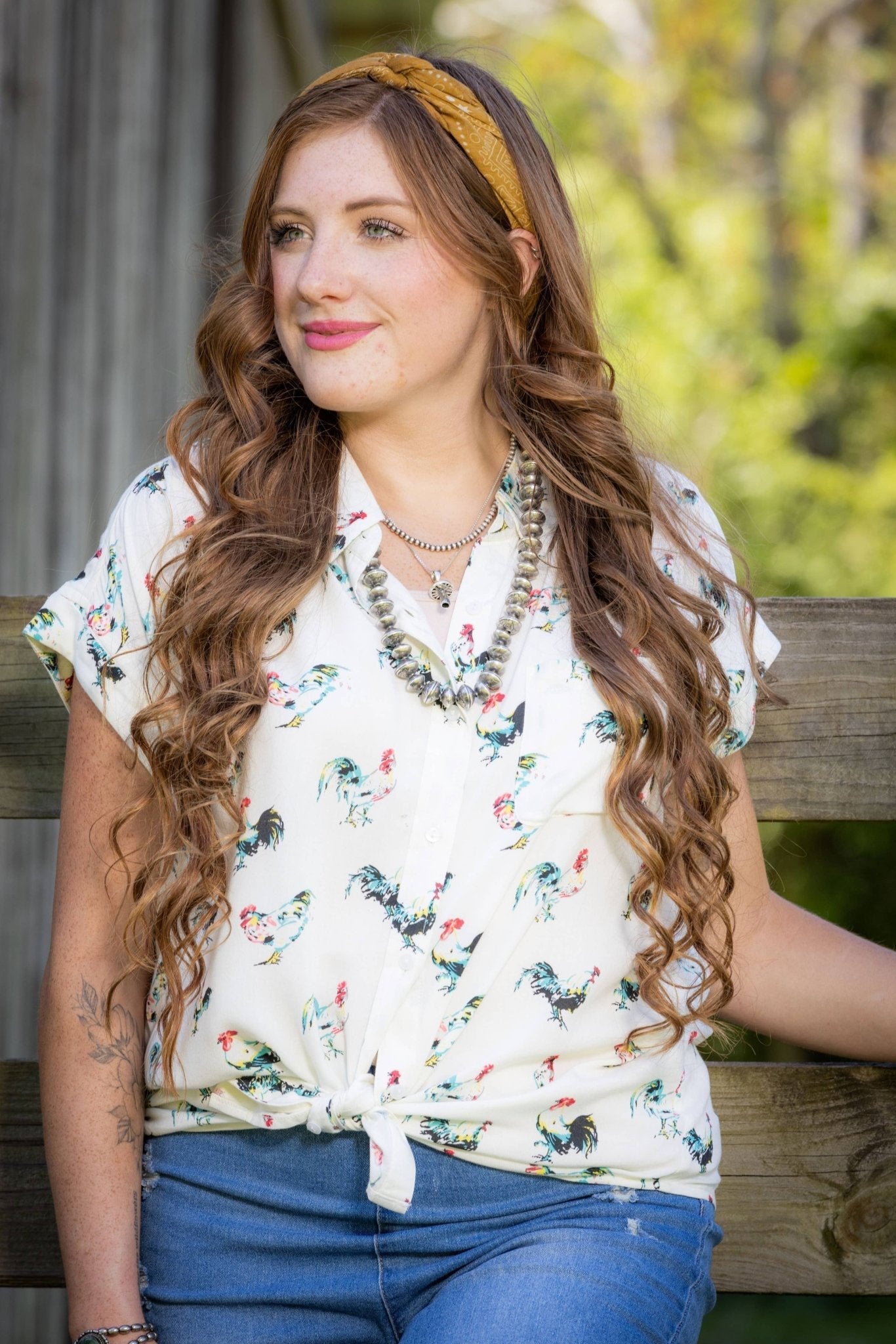 The OG Rooster Button Up Blouse