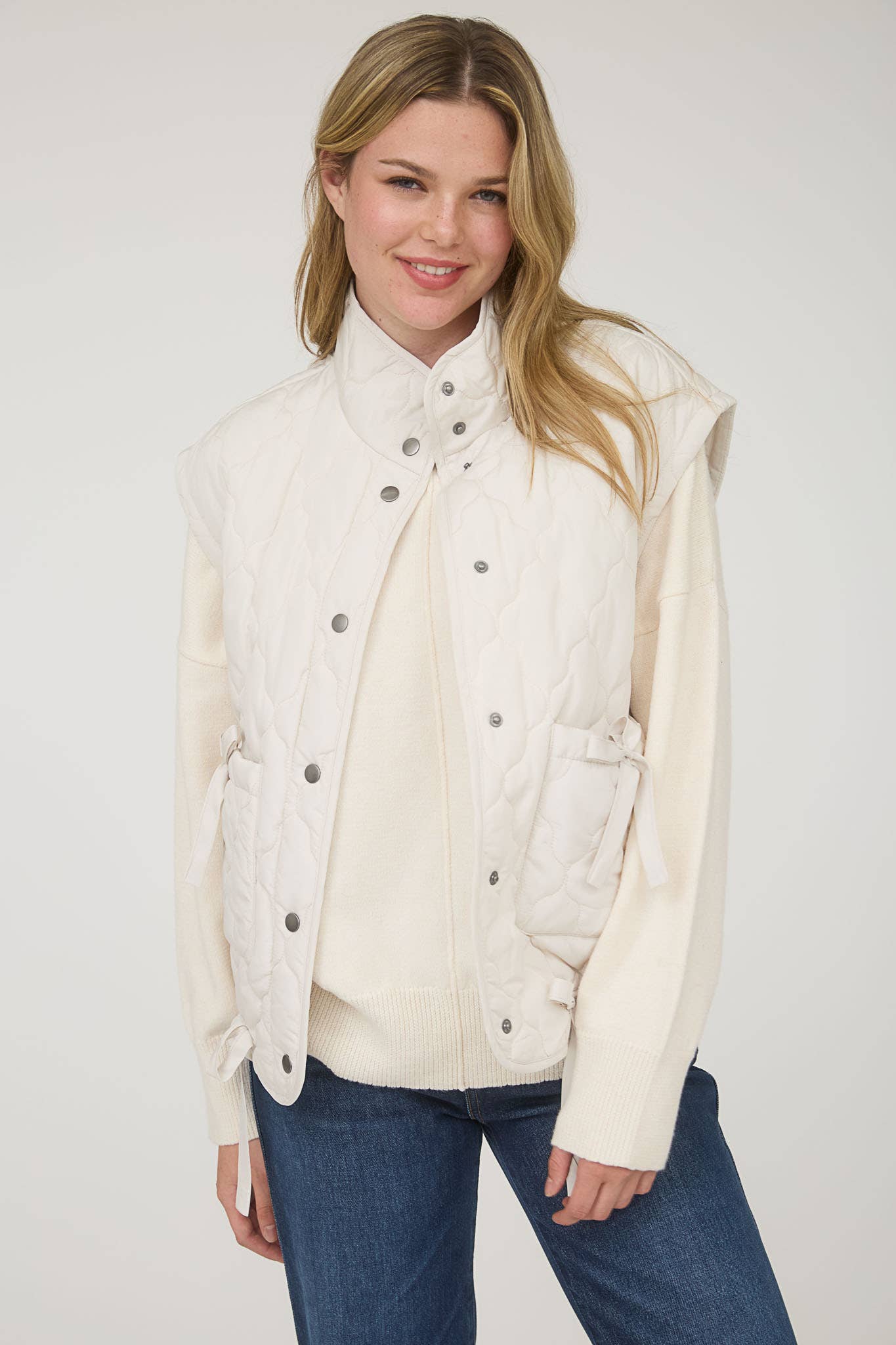 Tie Down Quilted Puffer Vest - 5 Colors!