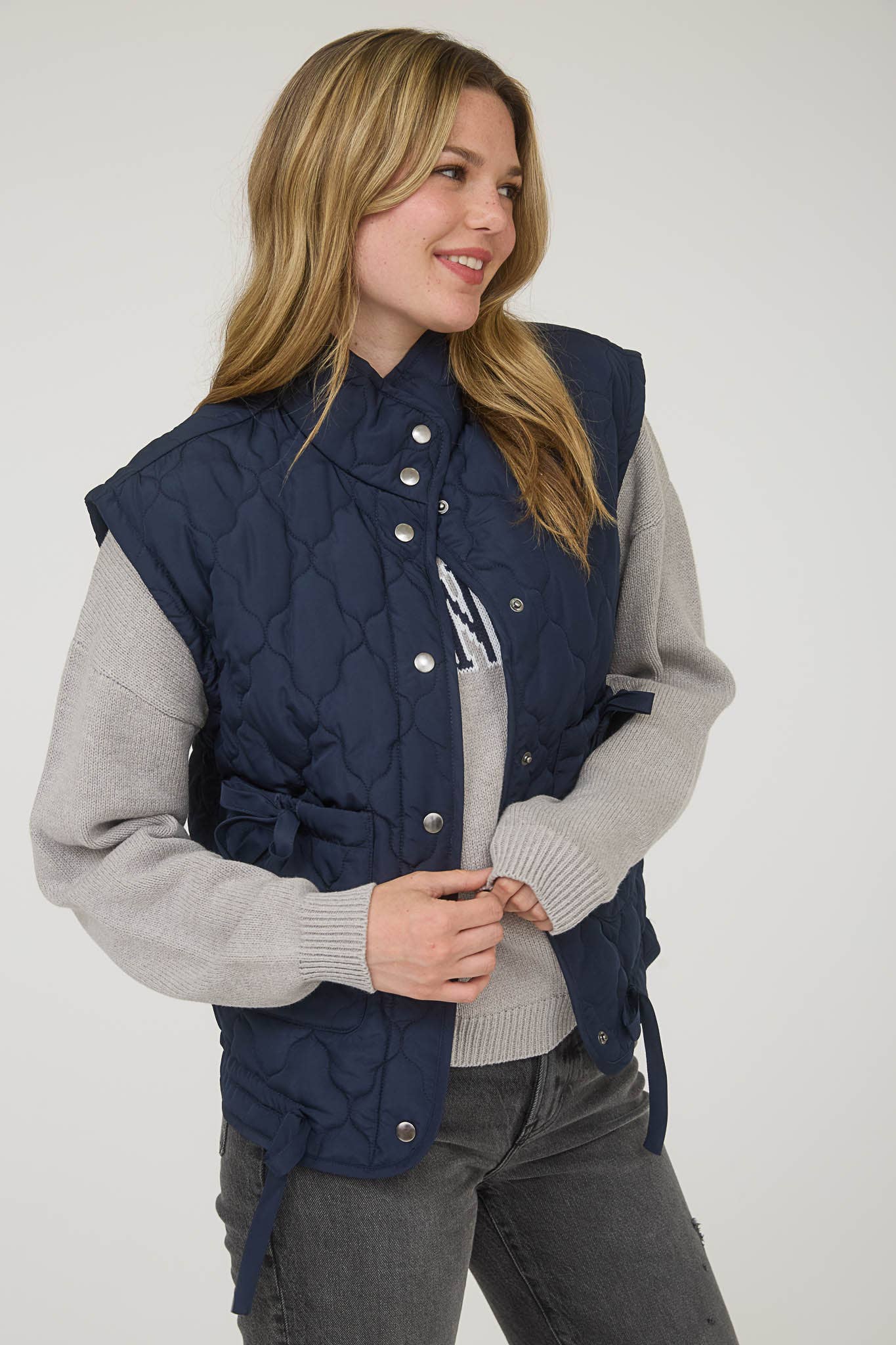 Tie Down Quilted Puffer Vest - 5 Colors!