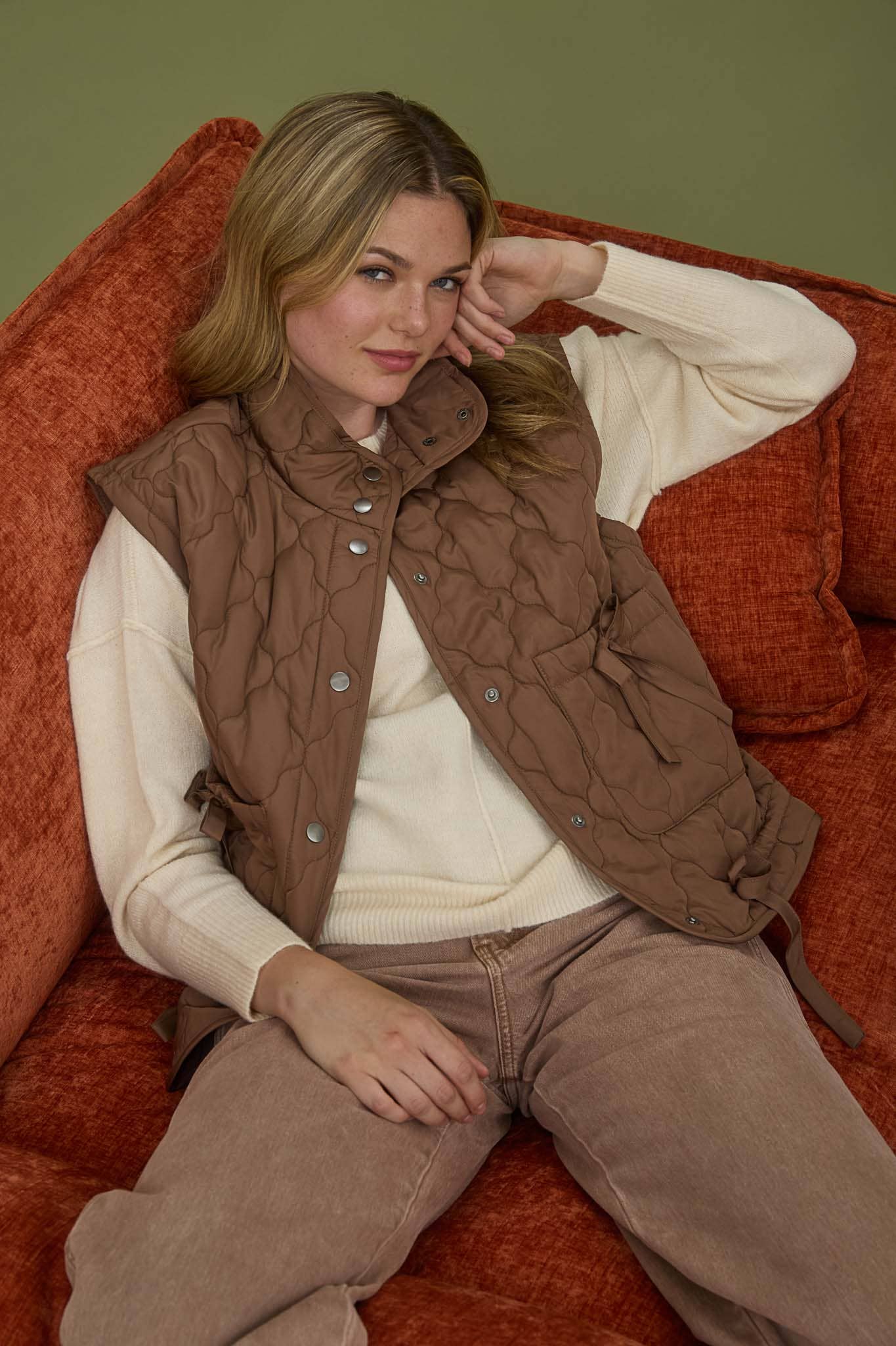 Tie Down Quilted Puffer Vest - 5 Colors!