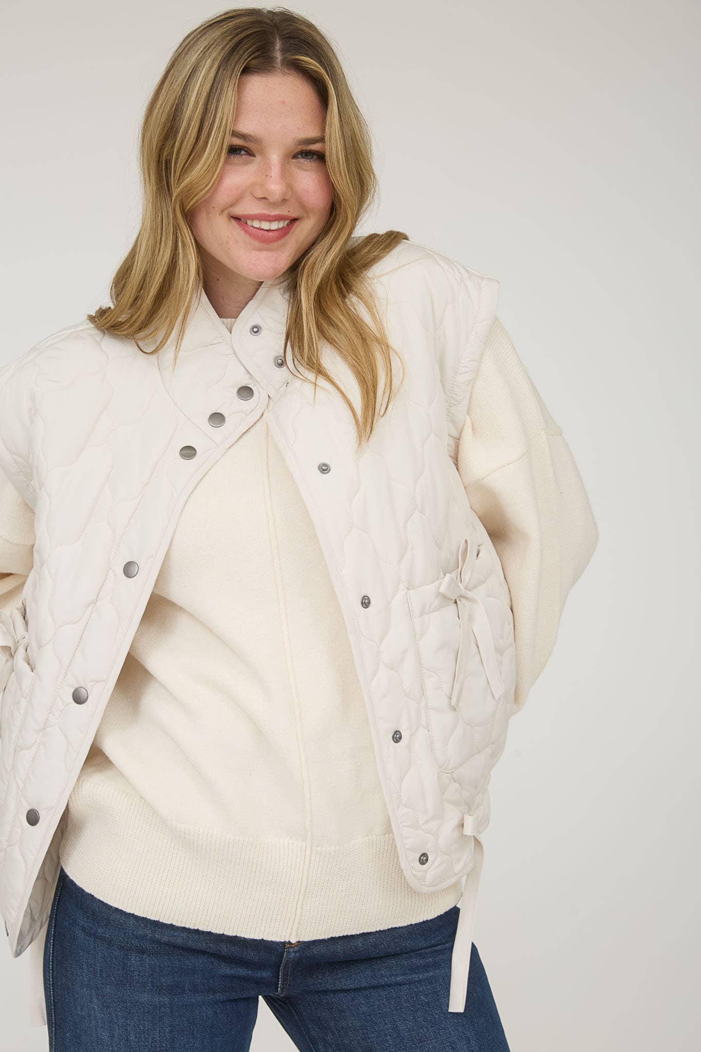 Tie Down Quilted Puffer Vest - 5 Colors!