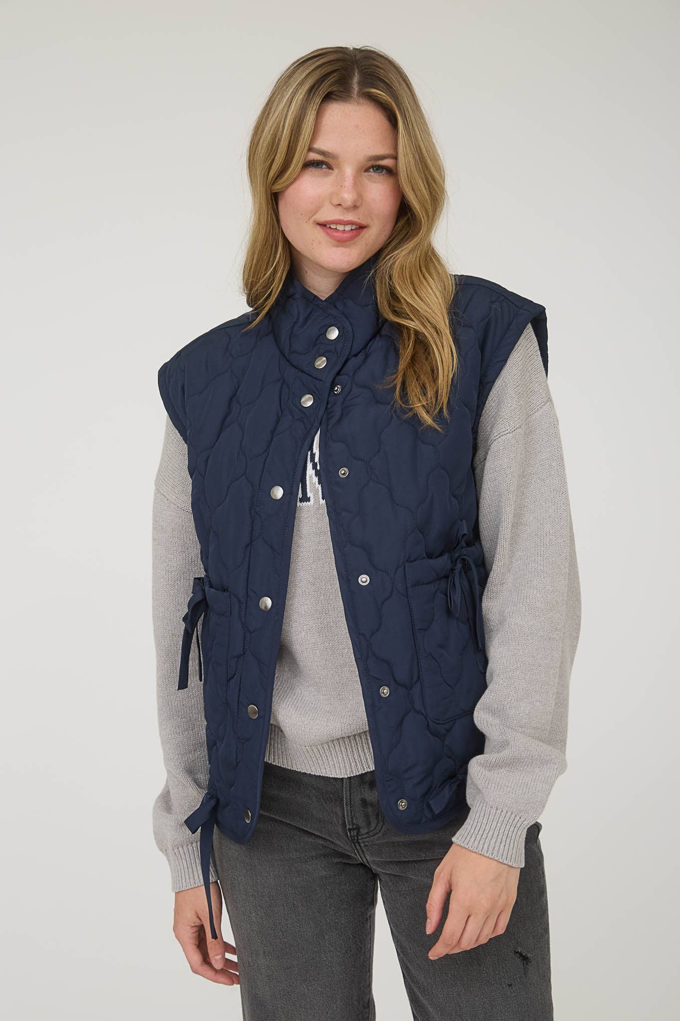 Tie Down Quilted Puffer Vest - 5 Colors!
