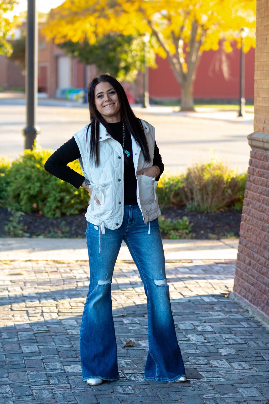 Tie Down Quilted Puffer Vest - 5 Colors!