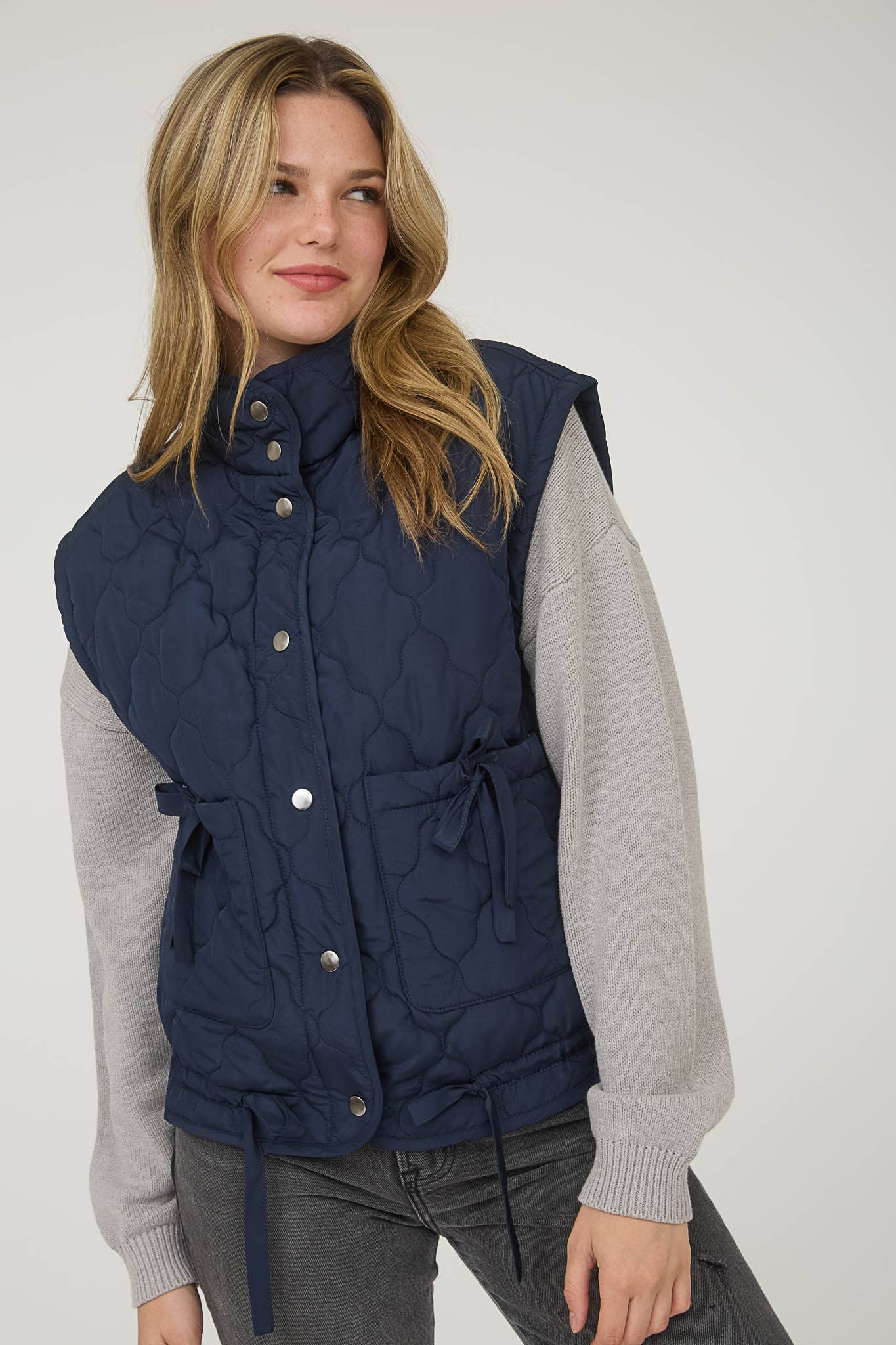 Tie Down Quilted Puffer Vest - 5 Colors!