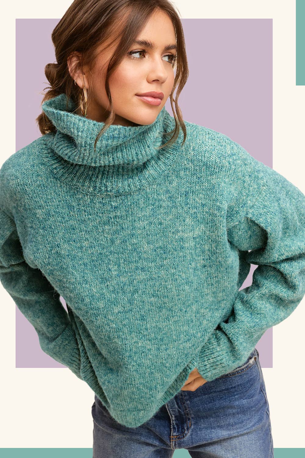 Turtleneck Long Sleeve Sweater