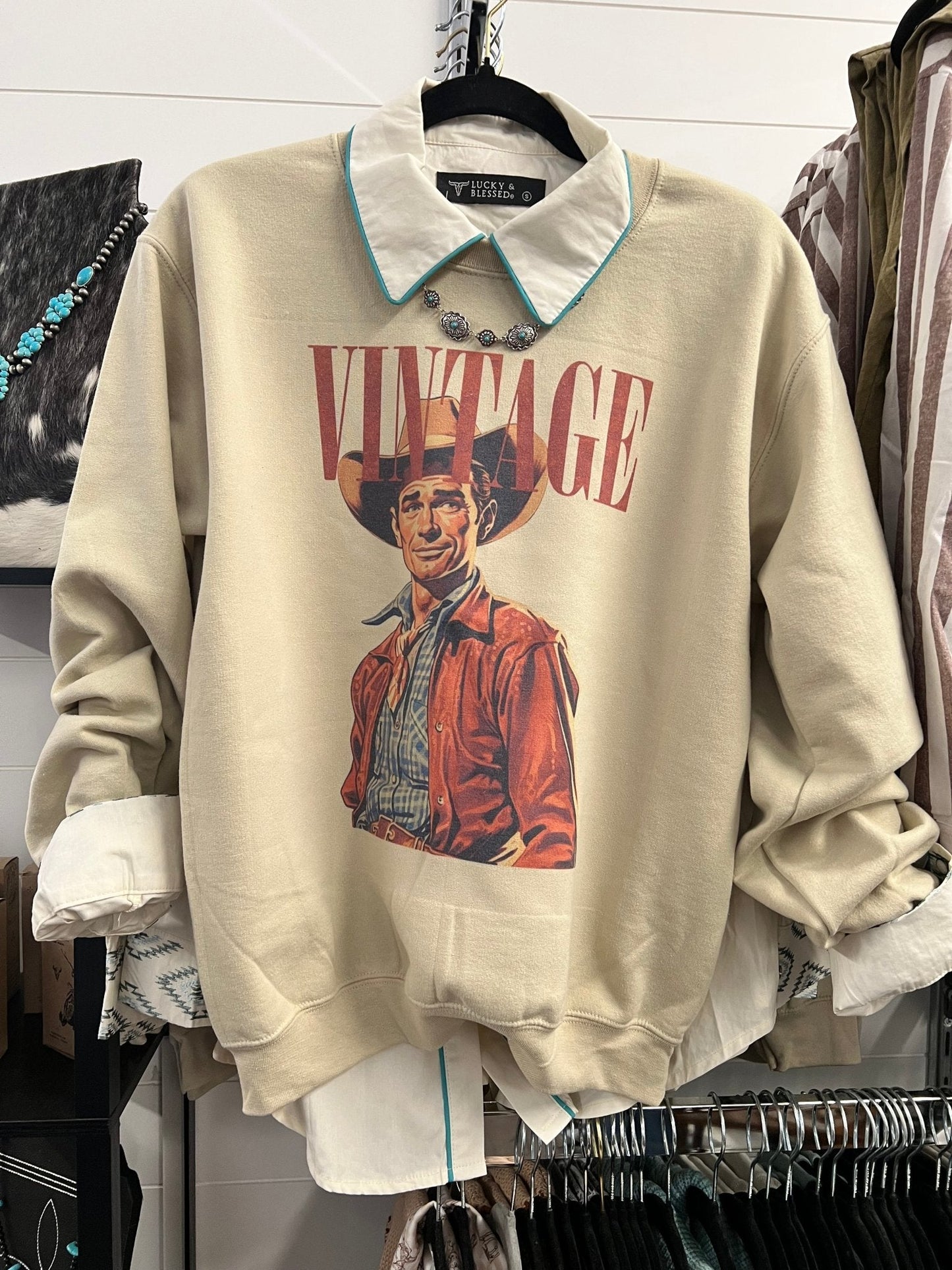 Vintage Cowboy Crewneck Sweatshirt