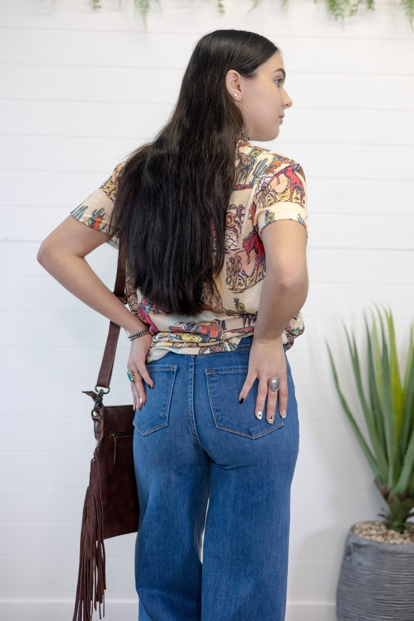 Vintage Western Print T-Shirt