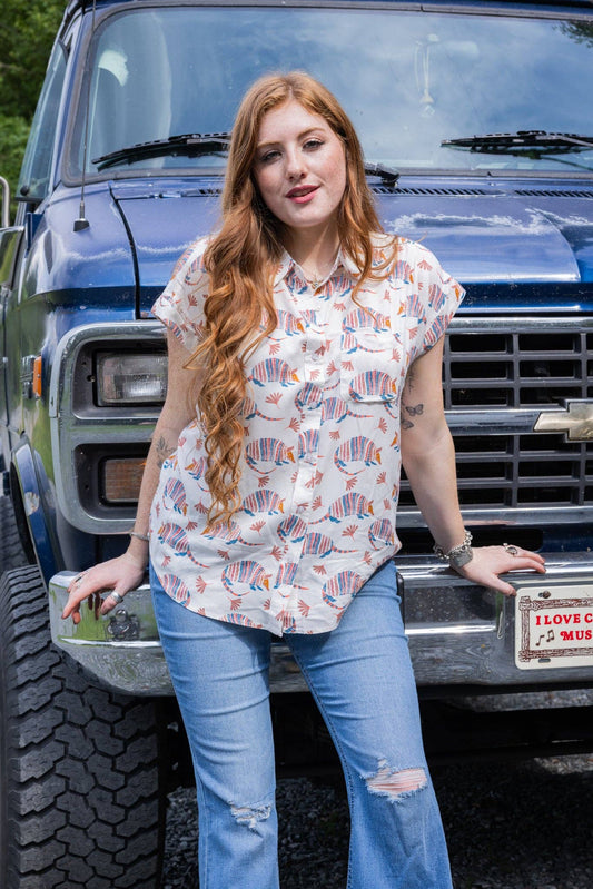 What's the Dillo?  Button Up Bouse