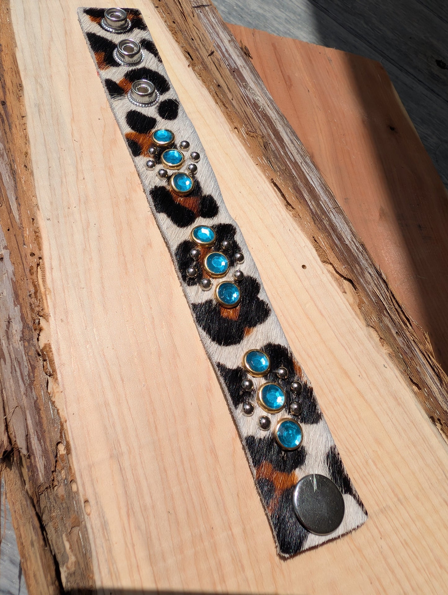 Blue Radiance Leather Bracelet