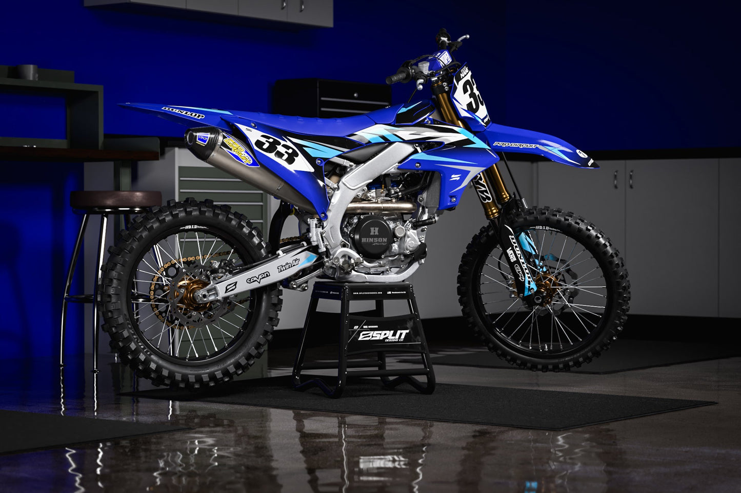STRIDE BLUE Graphics Kit for Yamaha's