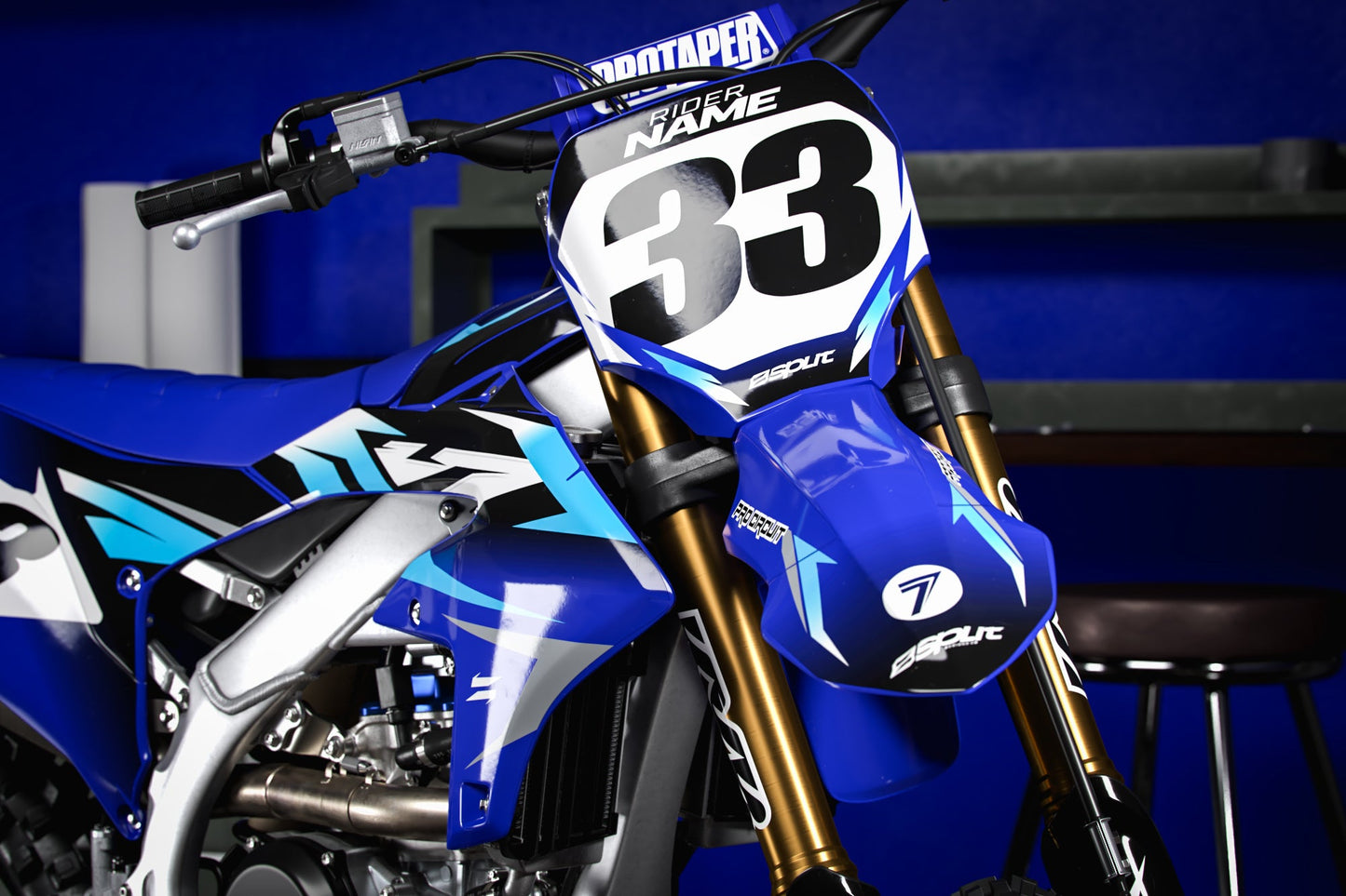 STRIDE BLUE Graphics Kit for Yamaha's